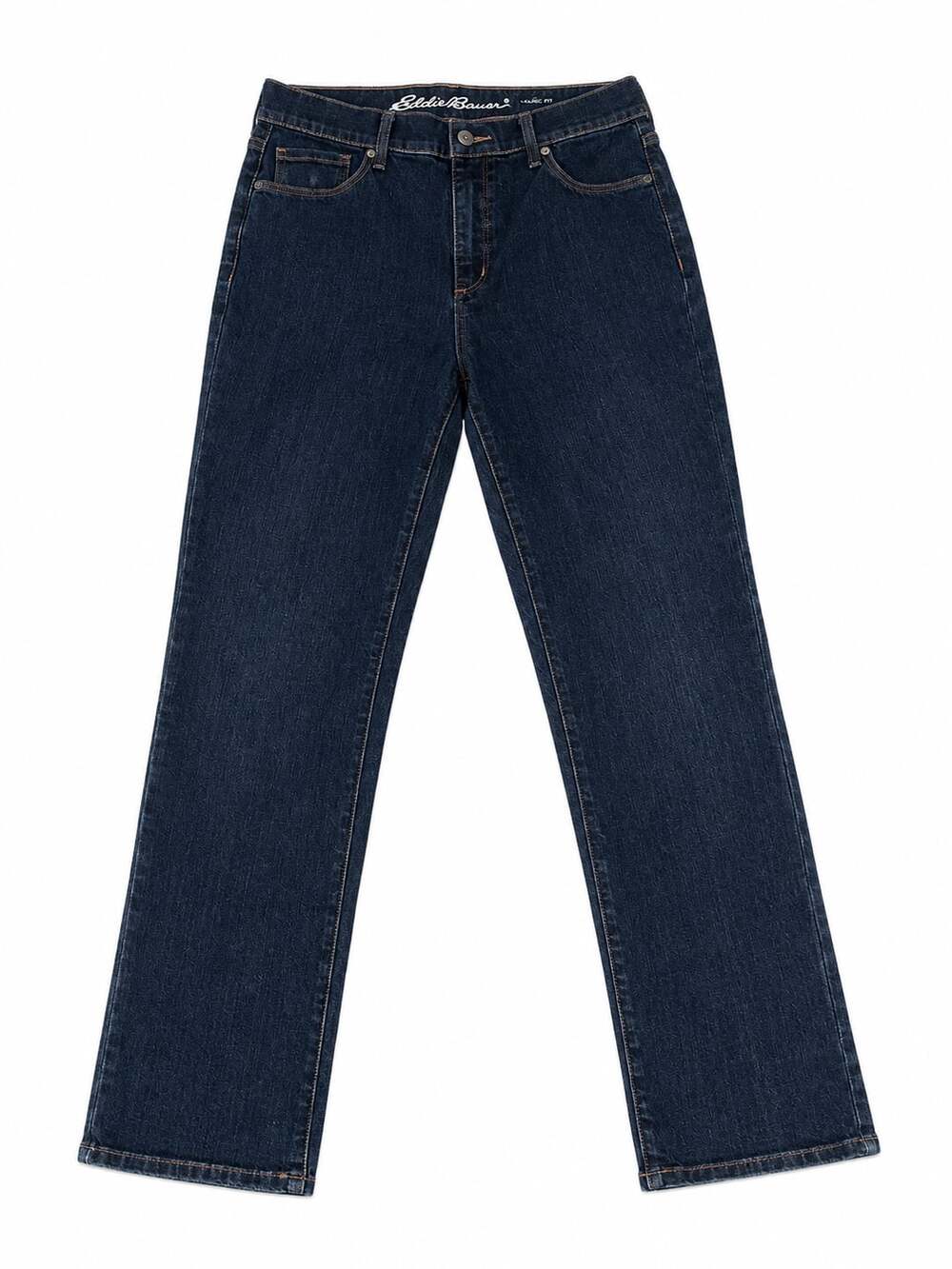 Eddie Bauer Women's Classic Fit Straight Leg Dark Wash Denim Jeans